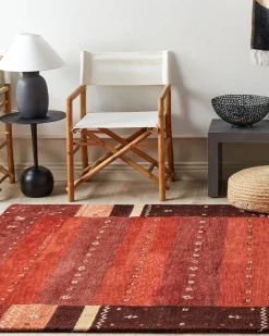 Beliani Gabbeh-Matto Villa Punainen 160 X 230 Cm Sinanli New