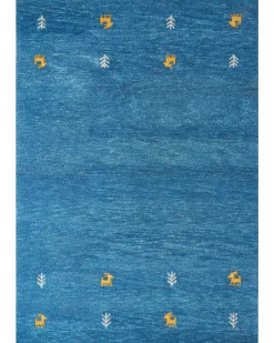 Beliani Gabbeh-Matto Villa Tummansininen 160 X 230 Cm Calti Store