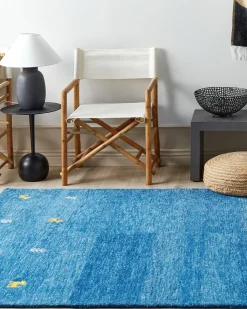 Beliani Gabbeh-Matto Villa Tummansininen 160 X 230 Cm Calti Store