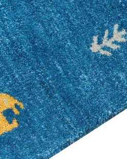 Beliani Gabbeh-Matto Villa Tummansininen 160 X 230 Cm Calti Store