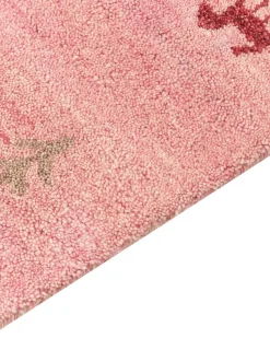 Beliani Gabbeh-Matto Villa Vaaleanpunainen 160 X 230 Cm Yulafi Cheap