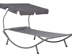 Beliani Harmaa Aurinkotuoli Katoksella Terno Outlet