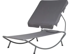 Beliani Harmaa Aurinkotuoli Katoksella Terno Outlet