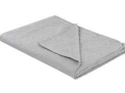 Beliani Harmaa Kohokuvioitu Paivapeitto 220 X 240 Alamut Cheap