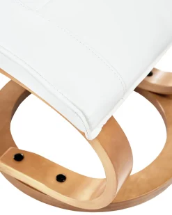 Beliani Hierontatuoli Jalkatuella Keinonahka Beige Majestic Sale