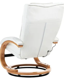 Beliani Hierontatuoli Jalkatuella Keinonahka Beige Majestic Sale