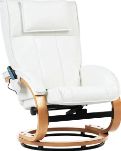 Beliani Hierontatuoli Jalkatuella Keinonahka Beige Majestic Sale