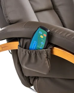 Beliani Hierontatuoli Jalkatuella Keinonahka Tummanruskea Force Outlet