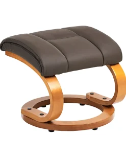 Beliani Hierontatuoli Jalkatuella Keinonahka Tummanruskea Force Outlet