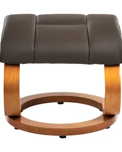 Beliani Hierontatuoli Jalkatuella Keinonahka Tummanruskea Force Outlet