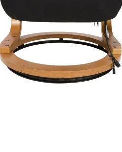 Beliani Hierontatuoli Jalkatuella Kangas Musta Hero Best Sale