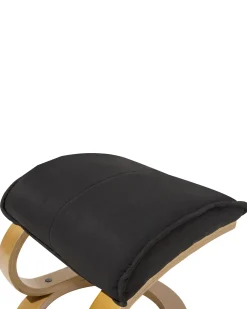 Beliani Hierontatuoli Jalkatuella Kangas Musta Hero Best Sale