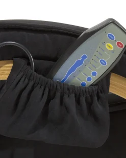 Beliani Hierontatuoli Jalkatuella Kangas Musta Hero Best Sale