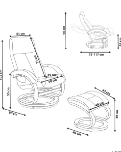 Beliani Hierontatuoli Jalkatuella Kangas Musta Hero Best Sale