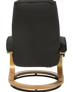 Beliani Hierontatuoli Jalkatuella Kangas Musta Hero Best Sale