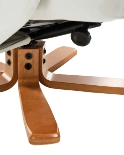 Beliani Hierontatuoli Jalkatuella Keinonahka Kermanvalkoinen Relaxpro Store