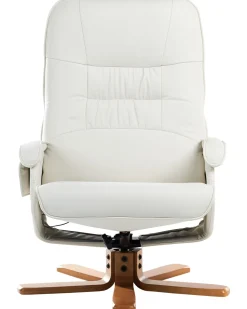 Beliani Hierontatuoli Jalkatuella Keinonahka Kermanvalkoinen Relaxpro Store