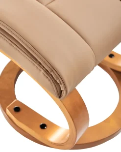 Beliani Hierontatuoli Jalkatuella Keinonahka Hiekanruskea Force Online