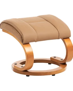 Beliani Hierontatuoli Jalkatuella Keinonahka Hiekanruskea Force Online