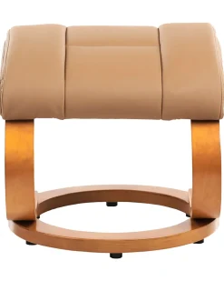 Beliani Hierontatuoli Jalkatuella Keinonahka Hiekanruskea Force Online