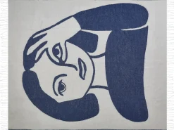 Beliani Huopa Beige/Sininen 130 X 170 Cm Halede Cheap