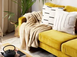 Beliani Huopa Kangas Hiekanruskea 125 X 150 Cm Namdu Sale