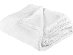 Beliani Huopa Kangas Valkoinen 125 X 150 Cm Mirge Fashion