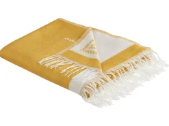 Beliani Huopa Keltainen/Valkoinen 130 X 170 Cm Jalkini Clearance