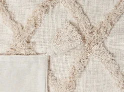 Beliani Huopa Puuvilla Beige 130 X 180 Cm Guna Best