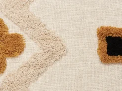 Beliani Huopa Puuvilla Beige/Keltainen 130 X 180 Cm Adoni Shop