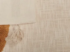 Beliani Huopa Puuvilla Beige/Oranssi 130 X 180 Cm Mathura Store