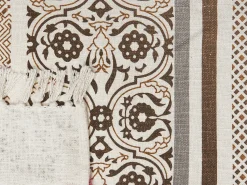 Beliani Huopa Puuvilla Beige/Ruskea 130 X 180 Cm Chinsurah Shop