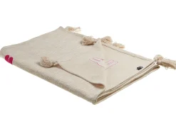 Beliani Huopa Puuvilla Beige/Vaaleanpunainen 130 X 180 Cm Nandyal Hot