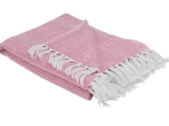 Beliani Huopa Puuvilla Vaaleanpunainen 130 X 160 Cm Tangier Sale