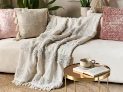 Beliani Huopa Puuvilla Valkoinen 130 X 180 Cm Raebareli Shop