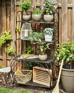 Beliani Hylly Rauta 4 Hyllya Musta Pavona Flash Sale