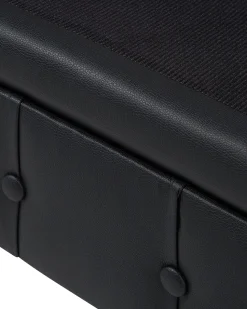 Beliani Iso Musta Keinonahkaverhoiltu Nojatuoli Chesterfield Clearance