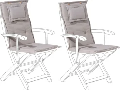 Beliani Istuintyyny 2 Kpl Harmaanruskea Maui Cheap