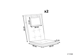 Beliani Istuintyyny 2 Kpl Varikas Maui Cheap