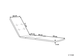 Beliani Istuintyyny Aurinkotuolille Kermanvalkoinen Toscana/Java Best