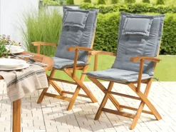 Beliani Istuintyyny 2Kpl Harmaa Maui Cheap