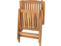 Beliani 6-Istuttava Akaasiapuinen Ulkoruokailuryhma Harmailla Pehmusteilla Java New