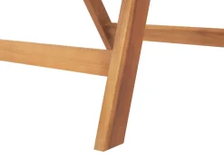 Beliani 6-Istuttava Akaasiapuinen Ulkoruokailuryhma Harmailla Pehmusteilla Java New