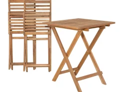 Beliani 2-Istuttava Bistrosetti Akaasia Vaalea Puu Fiji Shop