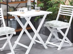 Beliani 2-Istuttava Bistrosetti Akaasia Valkoinen/Mintunvihrea Fiji Store