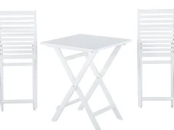 Beliani 2-Istuttava Bistrosetti Akaasia Valkoinen/Keltainen Fiji Shop