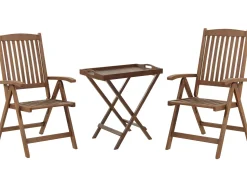 Beliani 2-Istuttava Bistrosetti Akaasia Tumma Puu Amantea Outlet