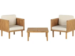 Beliani 2-Istuttava Bistrosetti Akaasiapuu Valkoinen Baratti Clearance