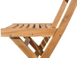 Beliani 2-Istuttava Bistrosetti Akaasia Vaalea Puu/Sininen Fiji Best