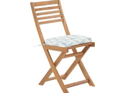 Beliani 2-Istuttava Bistrosetti Akaasia Vaalea Puu/Sininen Fiji Best